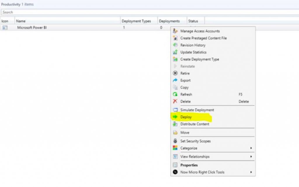 Deploy SCCM